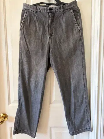 [ STEVEN ALAN ] 그레이 스트레이트 블랙 데님 S