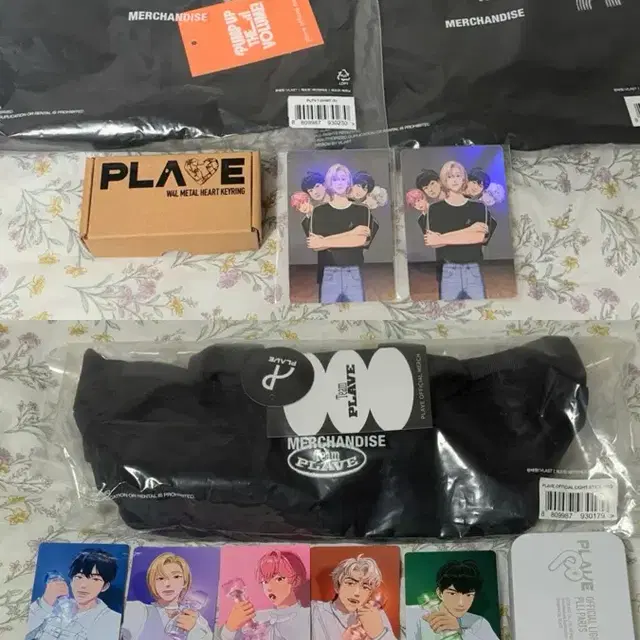 플레이브 plave 굿즈 일괄 링거티 메탈 키링 응원봉 가방 md 포카