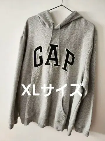 GAP 그레이 후드 부착 후드티 XL
