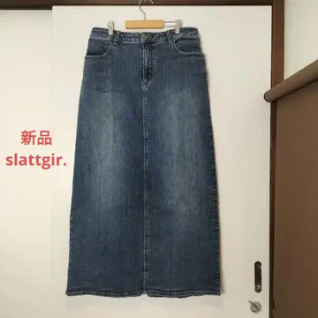 [ 새상품 ] slattgir. 니센 슬랫지르 데님 롱 스커트