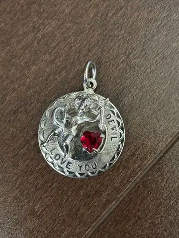 빈티지 데빌 악마 천사 씰 펜던트 탑 럭키 참