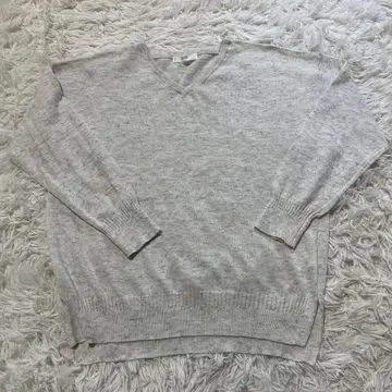 IEDIT 그레이 V넥 긴팔 니트 L 사이즈