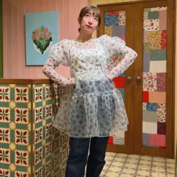 POPPY 플라워 랩 티어드 튜닉 드레스