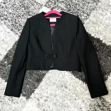 컨디션 최상 퍼슨즈 노카라 자켓 리본 블랙 포멀 11AR