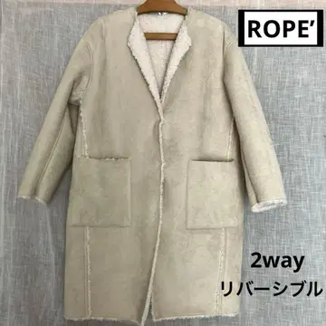 ROPE' 로페 마드모아젤 리버서블 보아 무스탕 2way 코트