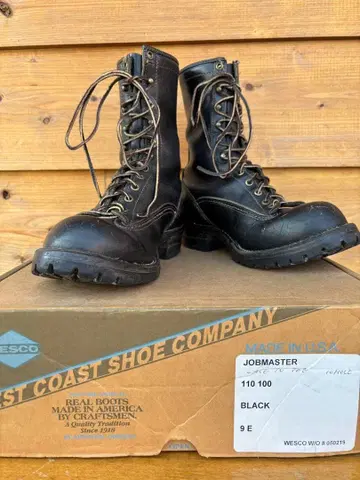 WESCO JOBMASTER 블랙 부츠 9E