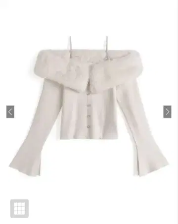 펄 스트랩 포함 퍼 오프숄더 니트탑 [tul775]