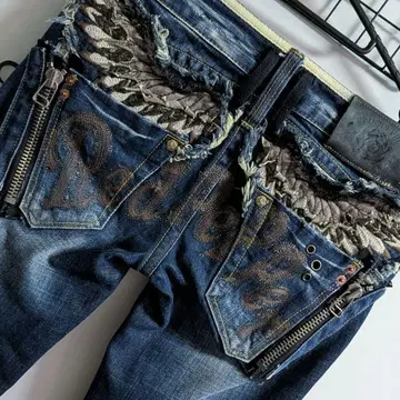 RED PEPPER 자수 부츠컷 데님 플레어 데님 26인치