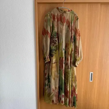 플라워 프린트 롱 드레스 AMERI VINTAGE