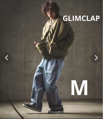 GLIMCLAP 와이드 스트레이트 팬츠 데님 팬츠 M