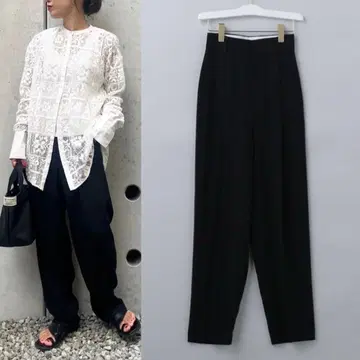 6(ROKU) 조젯 턱 팬츠