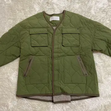 mimi 퀼팅 자켓 올리브 그린
