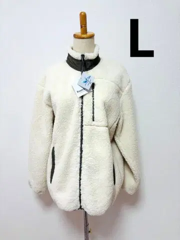 방풍 플리스 자켓 크림색 집업