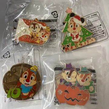 칩과 데일 핀 배지 4개 세트