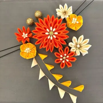 기모노 하카마 졸업식 시치고산에 머리 장식 코사지 #940