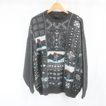 Westbury 아크릴 울 노르딕 오버 사이즈 스웨터 L