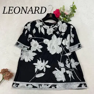 J443 새상품급 XL 레오나르 꽃무늬 반팔 티셔츠 여성용