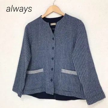 always 올웨이즈 울 가디건 자켓 체크