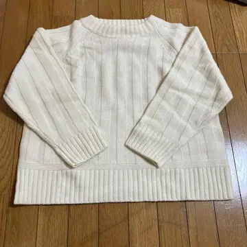 NATURAL LAUNDRY: 램스울 니트 스웨터 아이보리 2