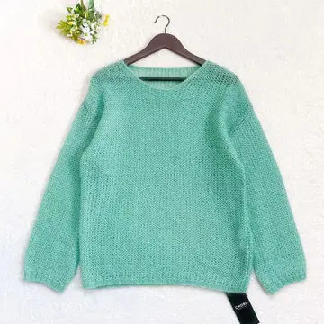 [새상품] CHORD NUMBER EIGHT 모헤어 혼방 스웨터 그린 S