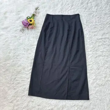 Cutie Blonde 롱 타이트 스커트 뒷면 밴딩 슬릿 블랙 L