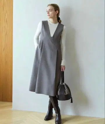 LOUNIE 루니 본딩 점프 스커트 원피스