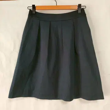 ef-de 에프데 무릎 기장 플레어 스커트 무지 심플 네이비 9호