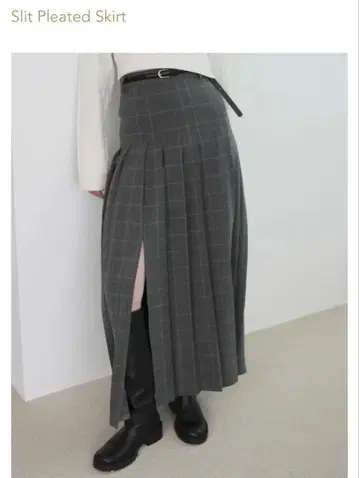 ROSARYMOON 새상품 Slit Pleated Skirt