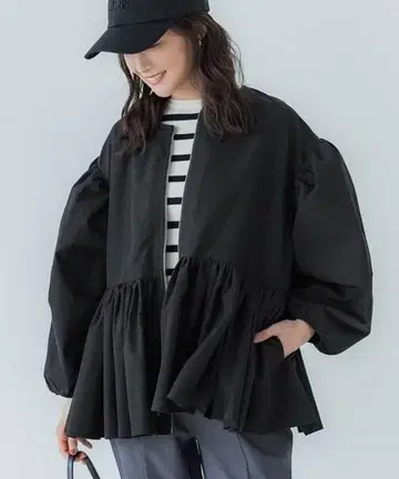 coca 벌룬 슬리브 개더 자켓