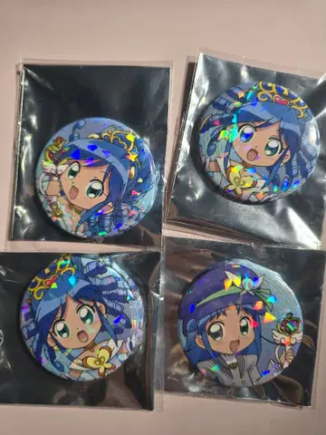 신비한 별의 쌍둥이 공주 쌍둥이 공주 레인 캔뱃지 4개 츠리비레
