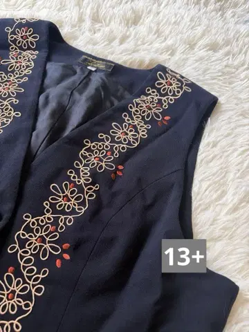 일본제 Leilian 레리안 코드 자수 꽃 버튼 베스트