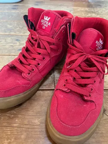 SUPRA 하이컷 스니커즈 레드