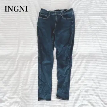 잉그 스키니 데님 팬츠 슬림 레그 스트레이트 캐주얼 워셔블 무지