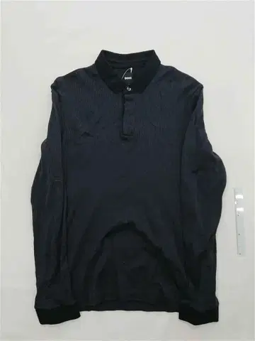 보스 긴팔 피케 셔츠 블랙 계열 남성용 S 사이즈 코튼 100%