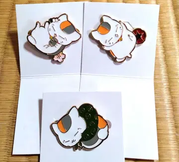 나츠메 우인장 메탈 핑 브로치 냥코 선생님 3종 세트
