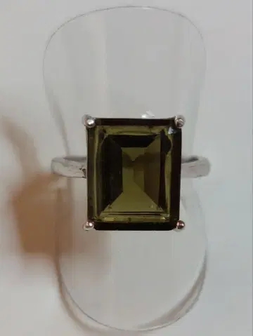 [ 미사용 새상품 ] 고품질 몰다바이트 실버 프리 반지