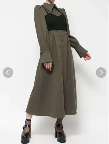 이토미 2way 뷔스티에 포함 셔츠 원피스 EATME