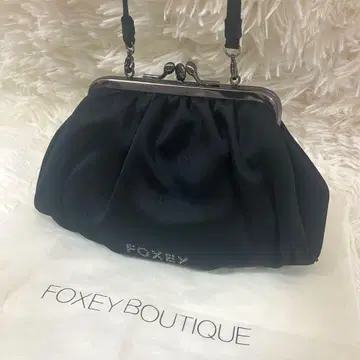 폭시 핸드백 파티 백 가마구치 라메 로고