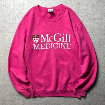 GILDAN 칼리지 로고 맥길 대학교 의학부 자수 스트릿 핑크 S