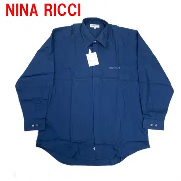 A7068 택 포함 새상품 니나리치 긴팔 셔츠 면100 코튼 네이비 LA