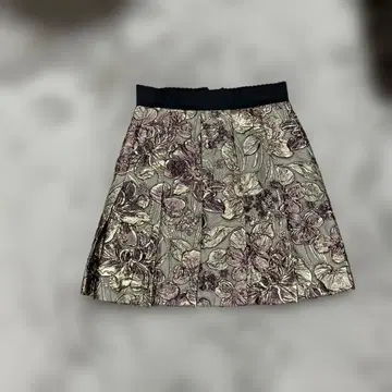 꽃무늬 플레어 스커트 퍼플 계열