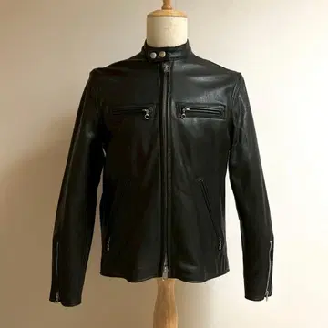 미사용 새상품 VANSON / 반손 싱글 라이더 가죽 자켓 40