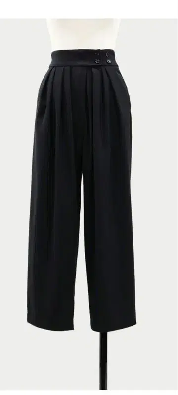 MACHATT 턱 와이드 팬츠 블랙 36