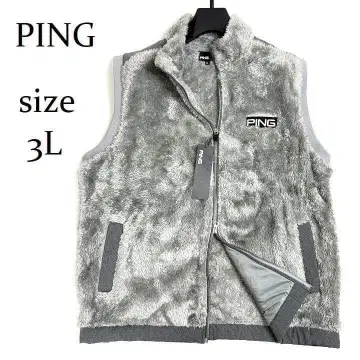 새상품 PING 핑 골프 보아 플리스 풀 집업 베스트 그레이 3L