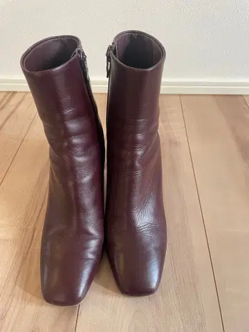 다이애나 스테디셀러 스퀘어토 숏부츠 23cm U66248 홍차 레드