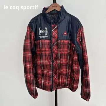 르꼬끄 스포르티브 체크 무늬 나일론 자켓