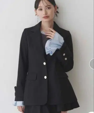 블랙 테일러드 자켓 S