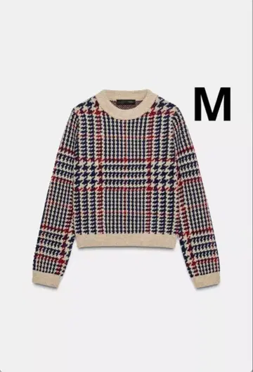 ZARA 자라 울 혼방 하운드 투스 스웨터 새상품, 미사용