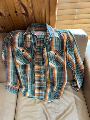 SUGAR CANE 체크 무늬 셔츠 S 사이즈