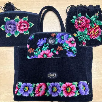 FEILER 꽃무늬 핸드백 파우치 복조리 4종 세트